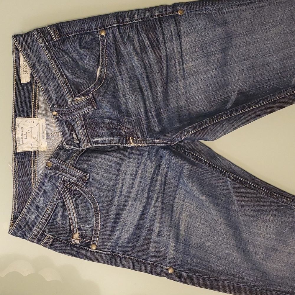 TAVERNITI SO Jeans Size 25×30 "Sergeant Pepper 20" Distressed Flare Jeans